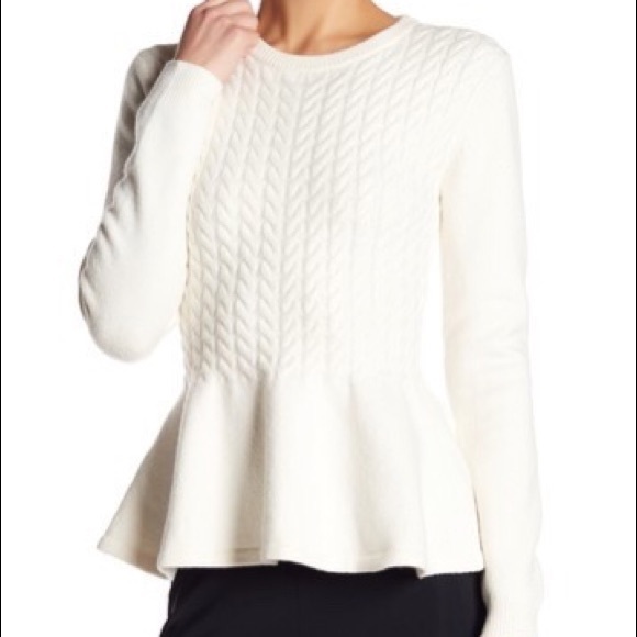 Ted Baker London Sweaters - Ted Baker London Mereda Cable Knit Peplum Sweater